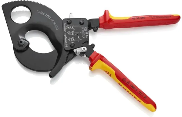 Knipex Kabelsax (Räffelprincip) svart lackerad, VDE-godkänd 280 mm