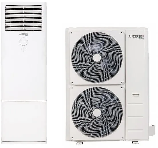 Andersen Electric Apollo 48000 luft/luft värmepump, 18,5 kW, 45–370 m², vit